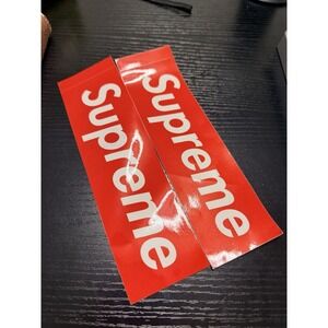 Set Of 2 Supreme Red Box Logo Sticker 100% Authentic Red